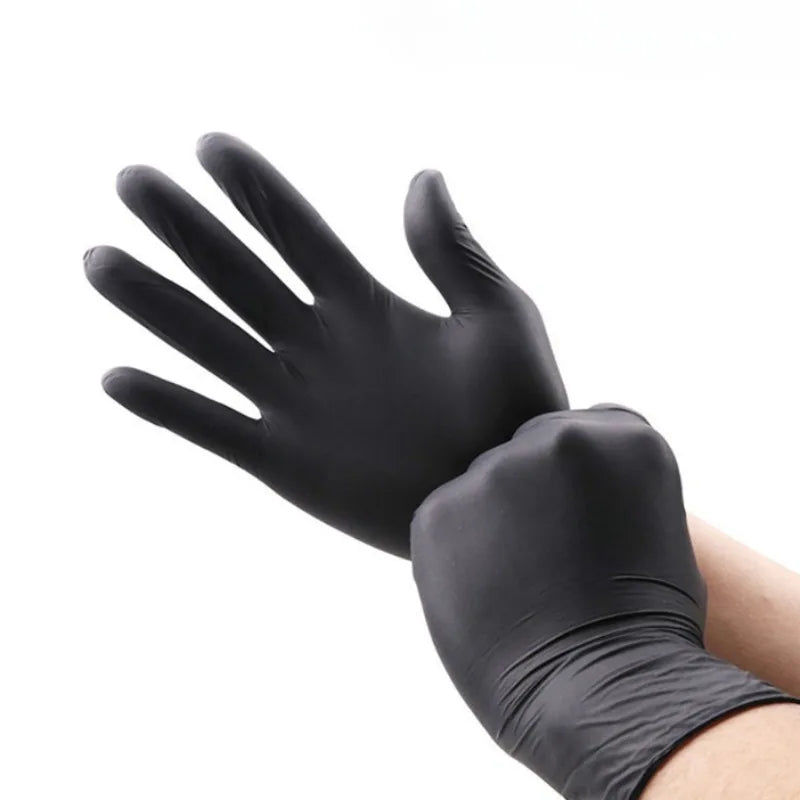 30/50/100PCS Black Nitrile Gloves Household Kitchen Bathroom Cleaning Gloves Dishwashing Nail Art Hair Dye Pets Latex Free