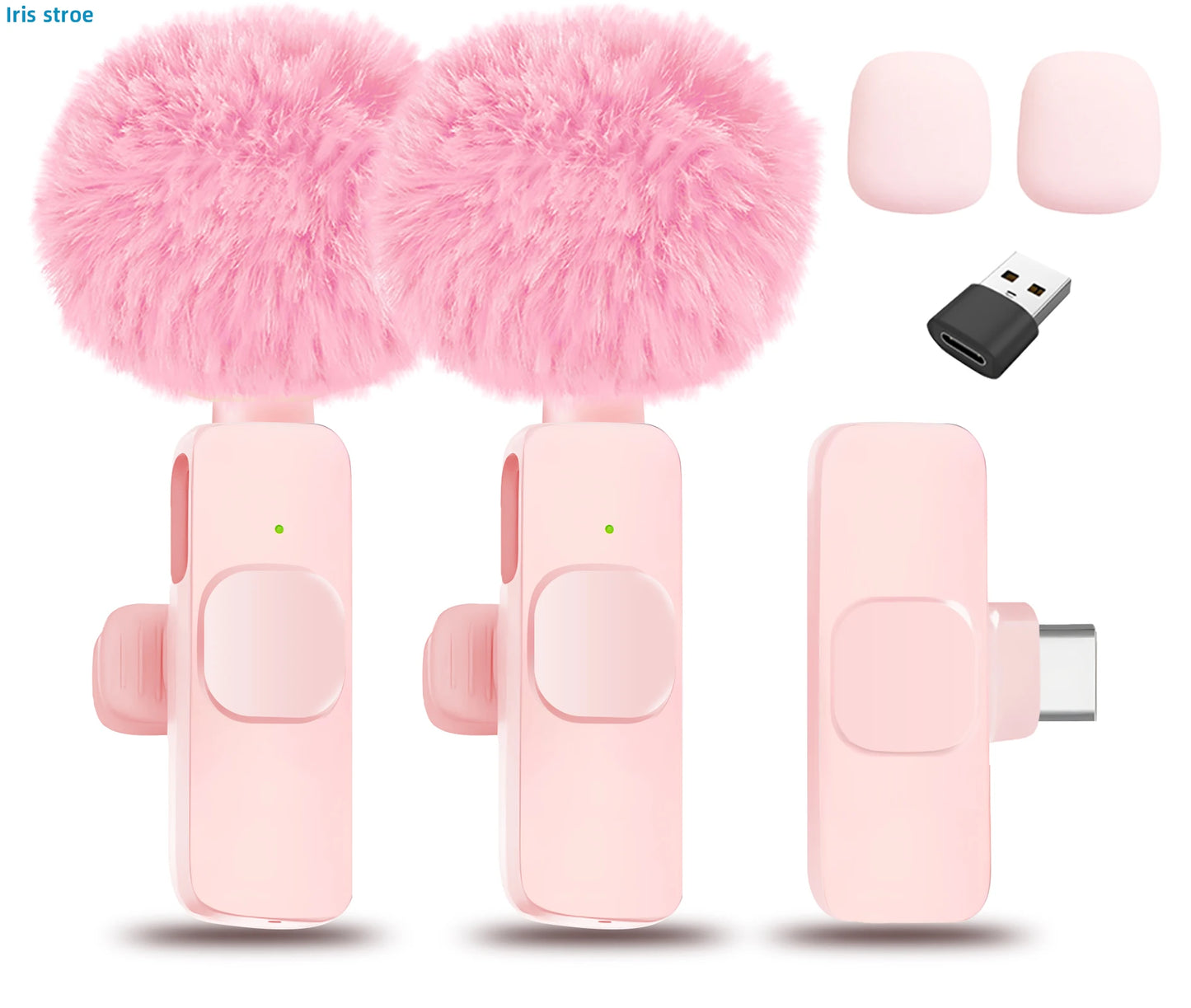 New Wireless Lavalier Microphone Portable Audio Video Recording Mini Microphone for iPhone Android PC Camera Live Gaming Phone