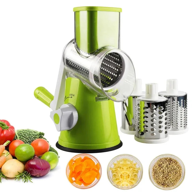 Manual Rotary Cheese Grater for Vegetable Cutter Potato Slicer Mandoline Multifunctional Vegetable Chopper Kitchen Accessories