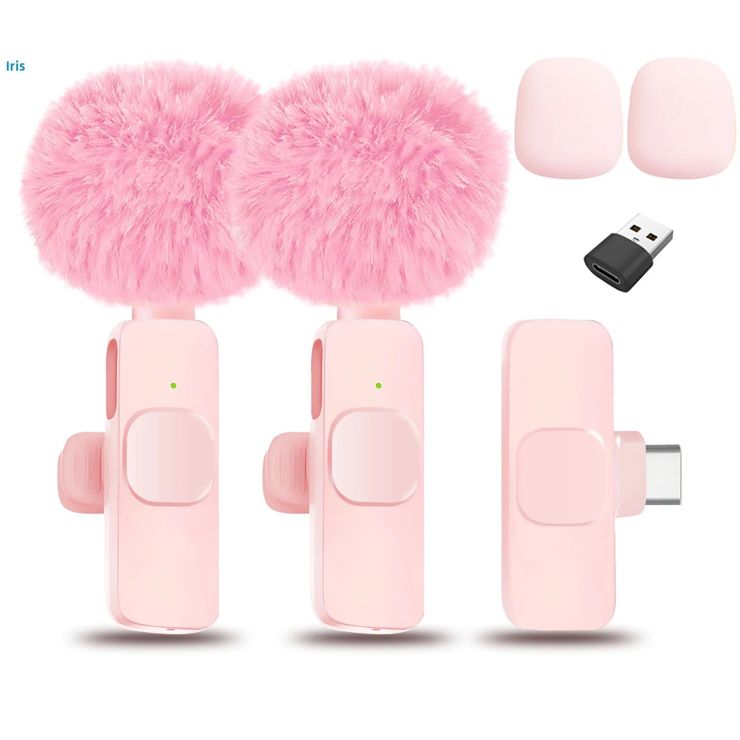 New Wireless Lavalier Microphone Portable Audio Video Recording Mini Microphone for iPhone Android PC Camera Live Gaming Phone